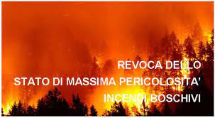 Revoca stato massima pericolosita' incendi